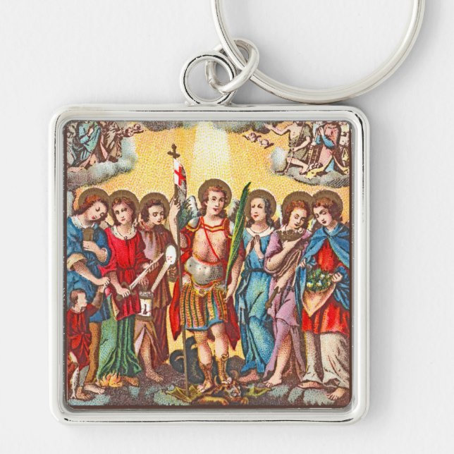 The Seven Archangels (CP 001; Chromolithograph) Keychain (Front)