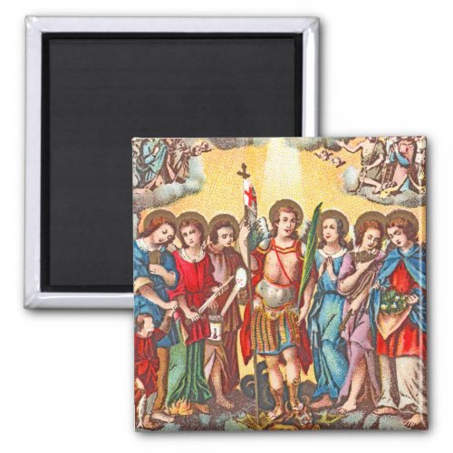 The Seven Archangels CP 001 Chromolithograph Magnet