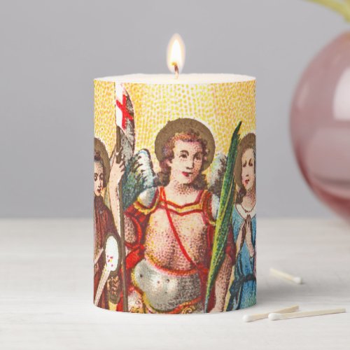 The Seven Archangels CP 001 Chromolithograph Pillar Candle