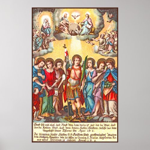 The Seven Archangels CP 001 Chromolithograph Poster