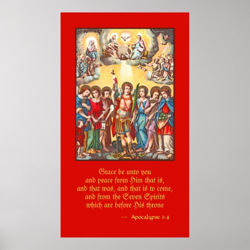 The Seven Archangels CP 001 Chromolithograph Poster