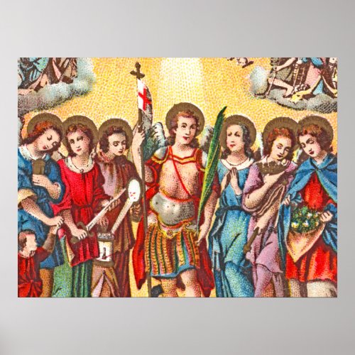 The Seven Archangels CP 001 Chromolithograph Poster