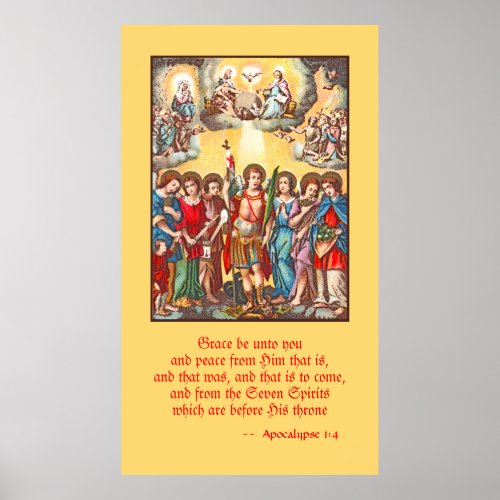 The Seven Archangels CP 001 Chromolithograph Poster