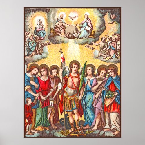The Seven Archangels CP 001 Chromolithograph Poster