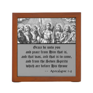 The Seven Archangels (M 034; Engraving) Desk Organizer