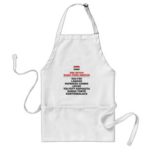 The Seven Basic Food Groups Hungarian Adult Apron