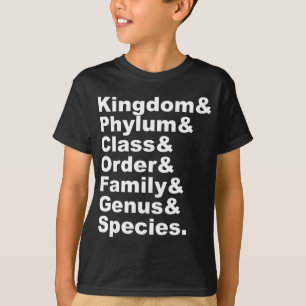 The Seven Categories of Biological Taxonomy T-Shirt