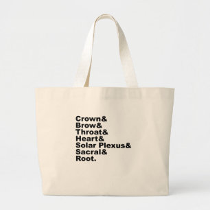 The Seven Chakras of Hinduism and Hindu Ritual Large Tote Bag