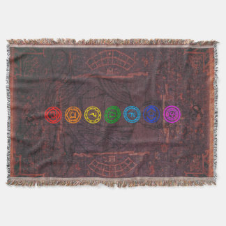 The Seven Chakras Throw Blanket