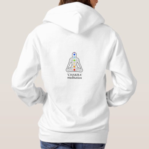 The seven chakras with their respective colors hoodie