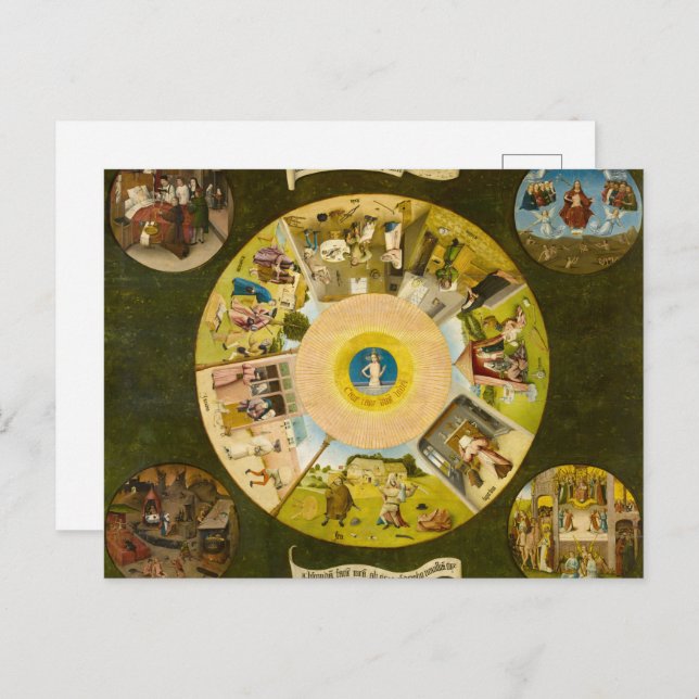The Seven Deadly Sins and the Four Last Things Postcard (Front/Back)
