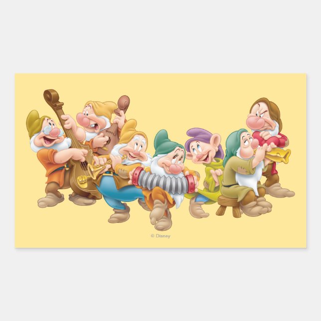 The Seven Dwarfs 3 Rectangular Sticker (Front)