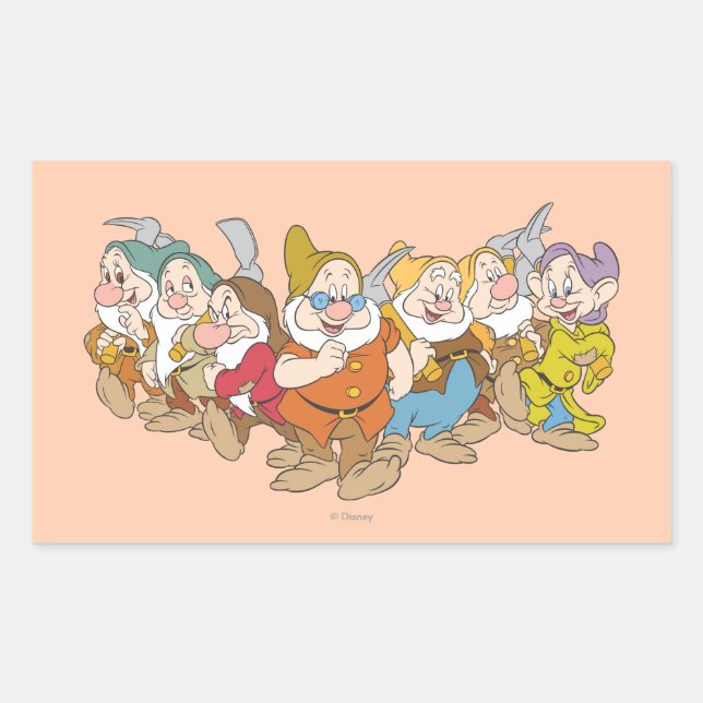 The Seven Dwarfs 6 Rectangular Sticker (Front)