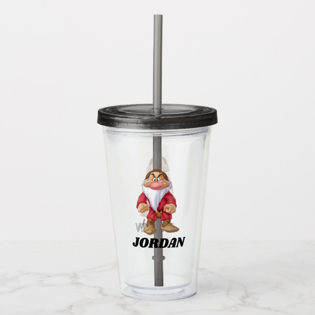 The Seven Dwarfs - Grumpy | Add Your Name Acrylic Tumbler (Front)
