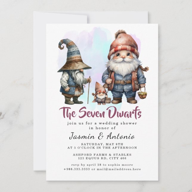 The Seven Dwarfs Invitation (Front)