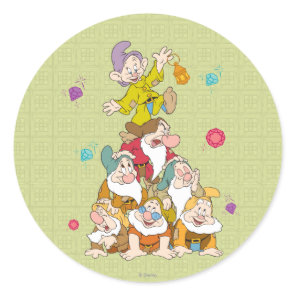 The Seven Dwarfs Pyramid Classic Round Sticker