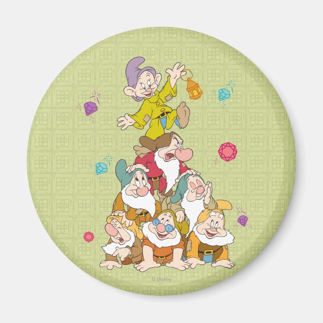 The Seven Dwarfs Pyramid Magnet (Front)