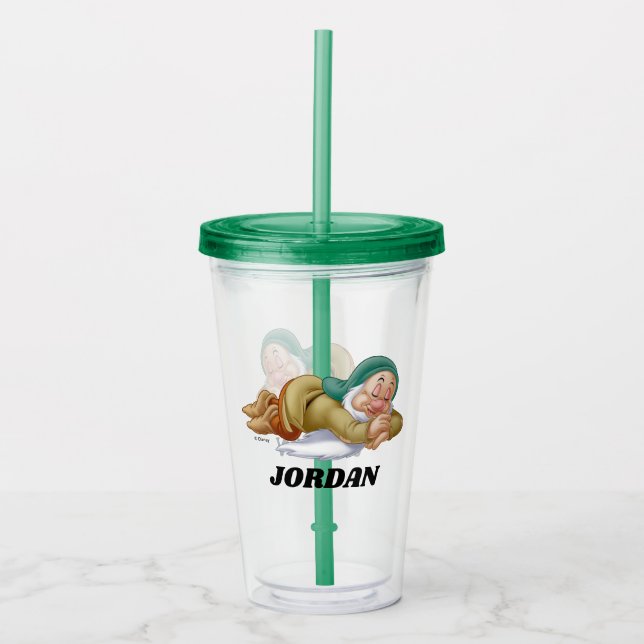 The Seven Dwarfs - Sleepy | Add Your Name Acrylic Tumbler (Front)