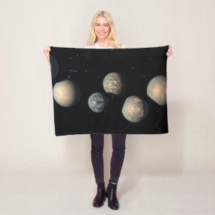 The Seven Earth-Size Planets Of Trappist-1 Fleece Blanket