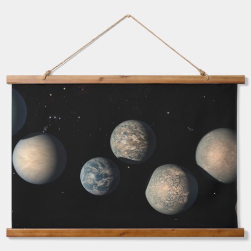The Seven Earth_Size Planets Of Trappist_1 Hanging Tapestry