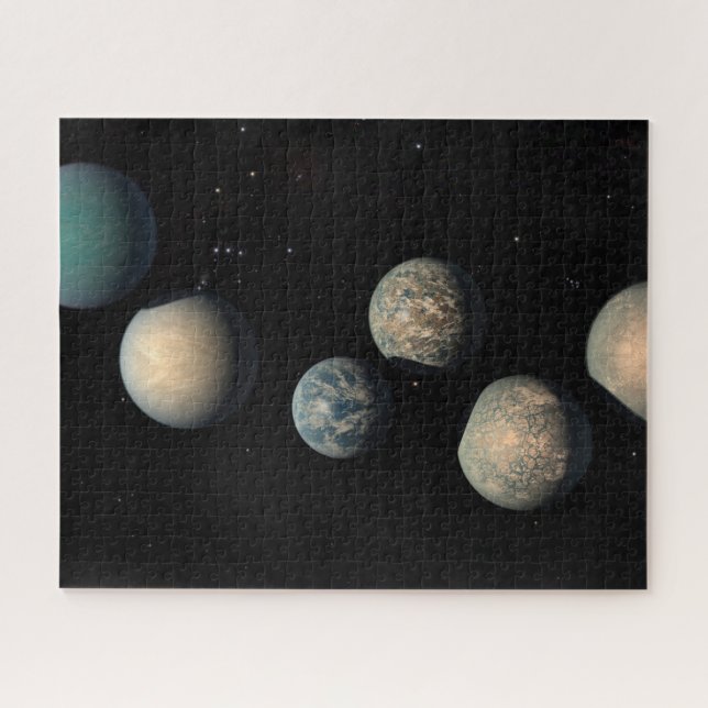 The Seven Earth-Size Planets Of Trappist-1 Jigsaw Puzzle (Horizontal)