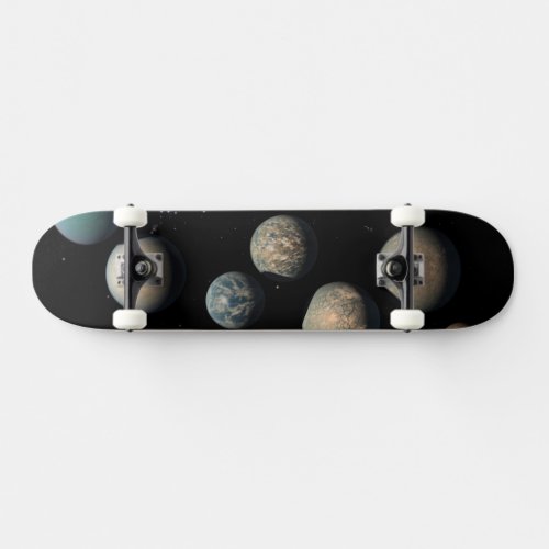 The Seven Earth_Size Planets Of Trappist_1 Skateboard