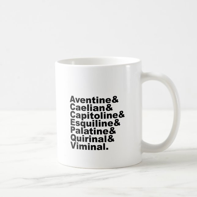 The Seven Hills of Rome As Made Famous by History Coffee Mug (Right)