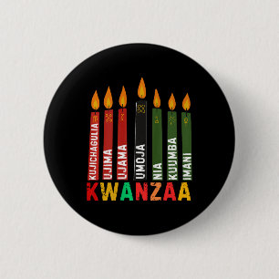 The Seven Principles Of Kwanzaa Kinara Happy Kwanz Button