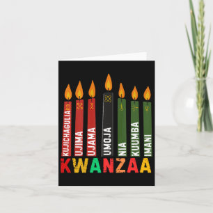 The Seven Principles Of Kwanzaa Kinara Happy Kwanz Card