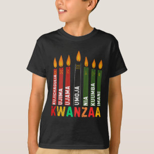 The Seven Principles Of Kwanzaa Kinara Happy Kwanz T-Shirt