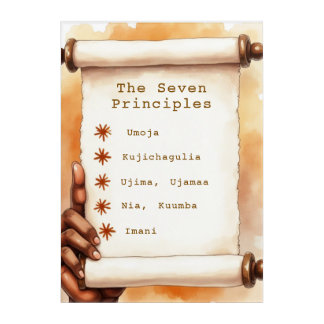 The Seven Principles of Kwanzaa (Nguzo Saba) Acrylic Print