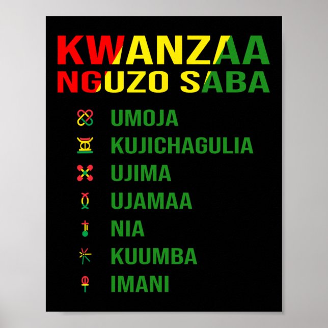 The Seven Principles Of Kwanzaa - Nguzo Saba  Poster (Front)