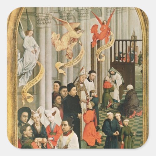 The Seven Sacraments Altarpiece Square Sticker