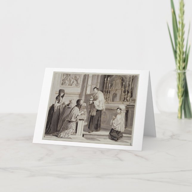 The Seven Sacraments: Communion, 1779 (pen, brown Card (Front)