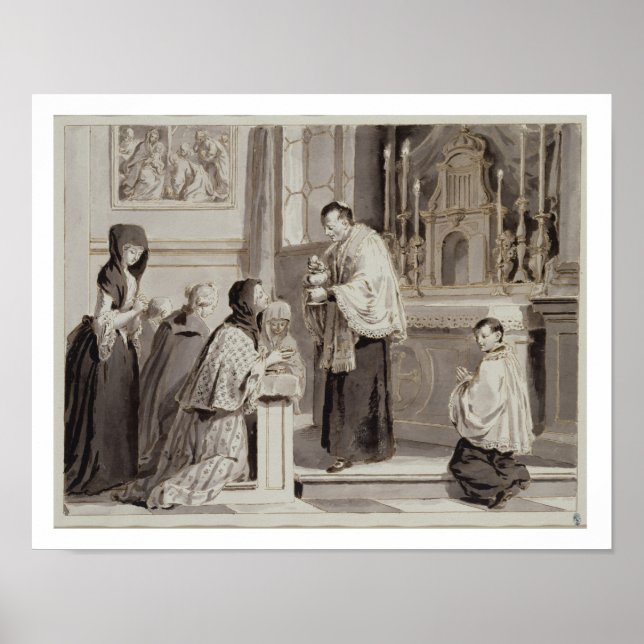 The Seven Sacraments: Communion, 1779 (pen, brown Poster (Front)