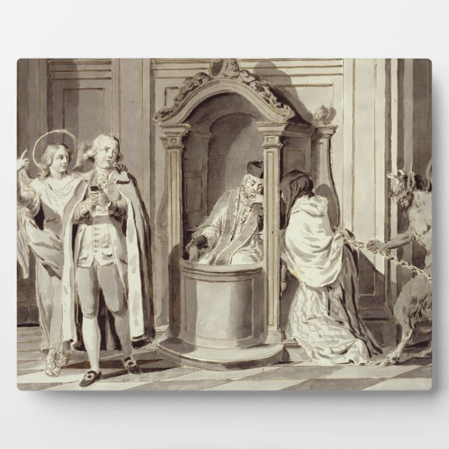 The Seven Sacraments: Confession, 1779 (pen, brown Plaque (Front)