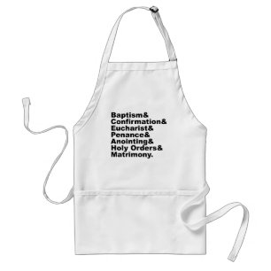 The Seven Sacraments of Christianity & Catholicism Adult Apron