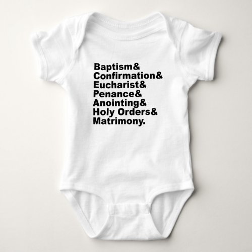 The Seven Sacraments of Christianity  Catholicism Baby Bodysuit