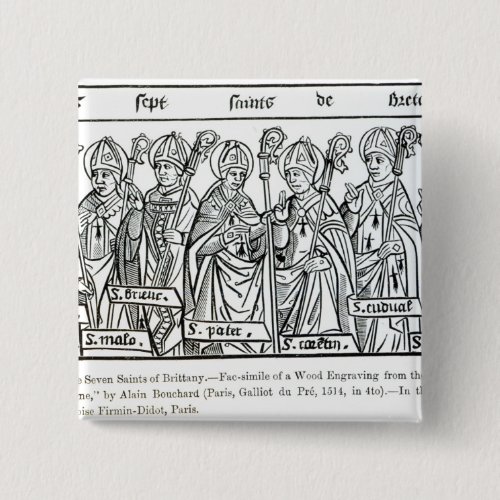 The Seven Saints of Brittany Pinback Button