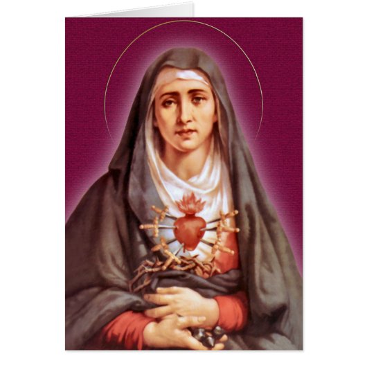The Seven Sorrows Devotion The Blessed Virgin Mary Cards (Front)