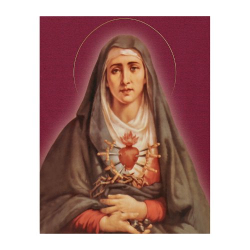 The Seven Sorrows Devotion The Blessed Virgin Mary Wood Wall Art