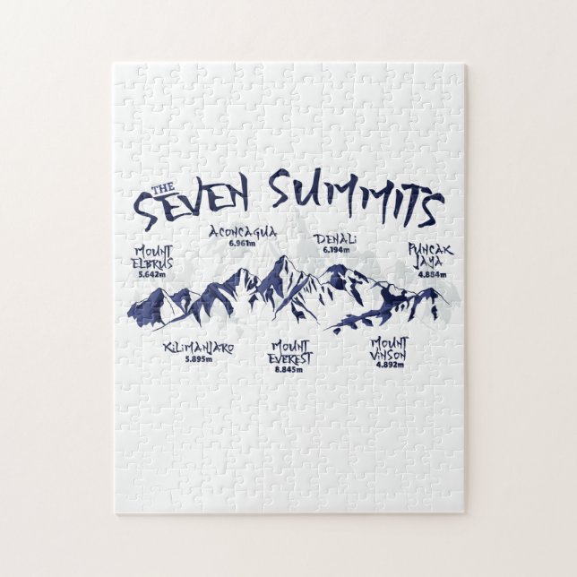 The Seven Summits Mountain Climbing Jigsaw Puzzle (Vertical)