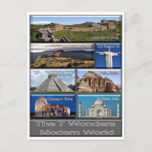 The Seven Wonder Modern World _ Postcard