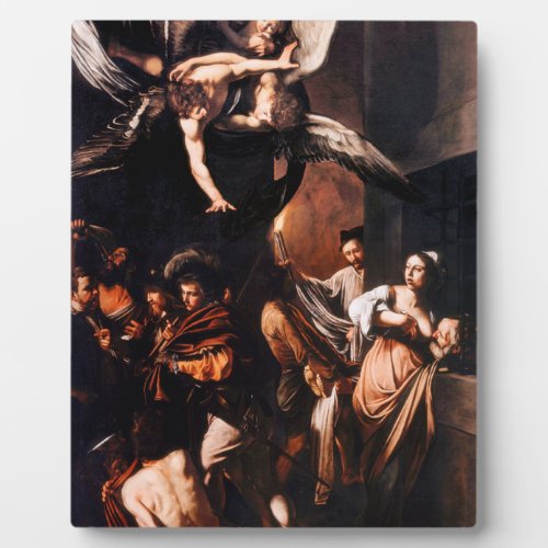 The Seven Works Of Mercy By Caravaggio Plaque