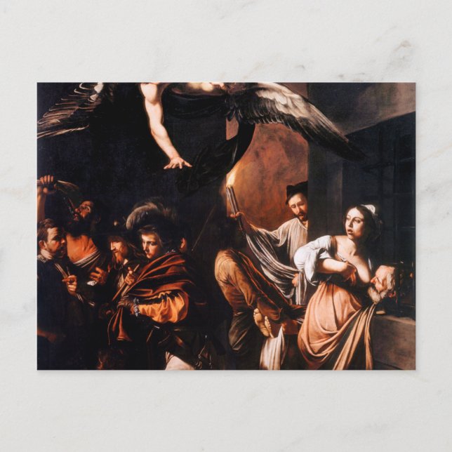 The Seven Works Of Mercy By Caravaggio Postcard (Front)