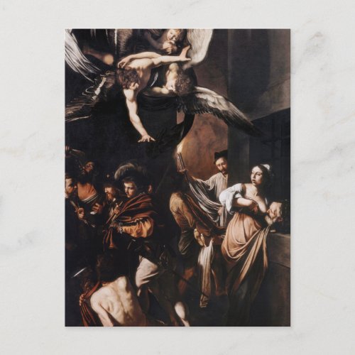 The Seven Works of Mercy by Caravaggio Postcard