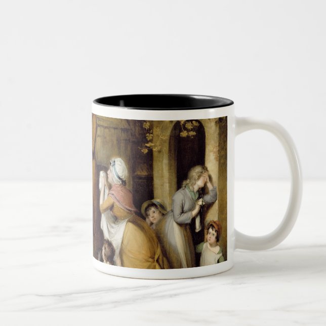 The Severe Steward, or Unfortunate Tenant (oil on Two-Tone Coffee Mug (Right)