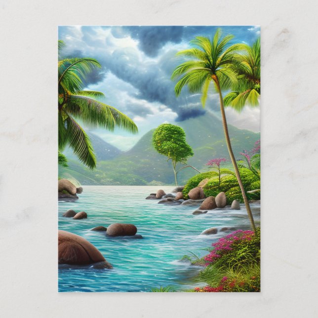 The Seychelles is a group of islands located in th Postcard (Front)