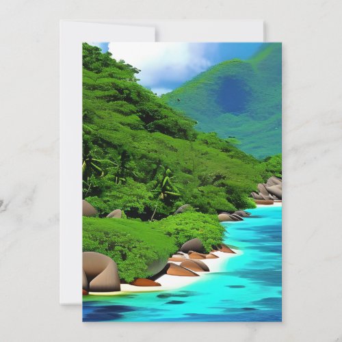 The Seychelles is a group of islands located in th Thank You Card