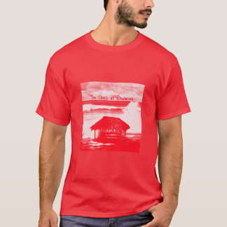 The Shack @ Windansea Red Halftone image on a red T-Shirt